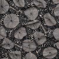 Figo - Cotton Linen - Rhythm & Leaves - Large Floral - Black