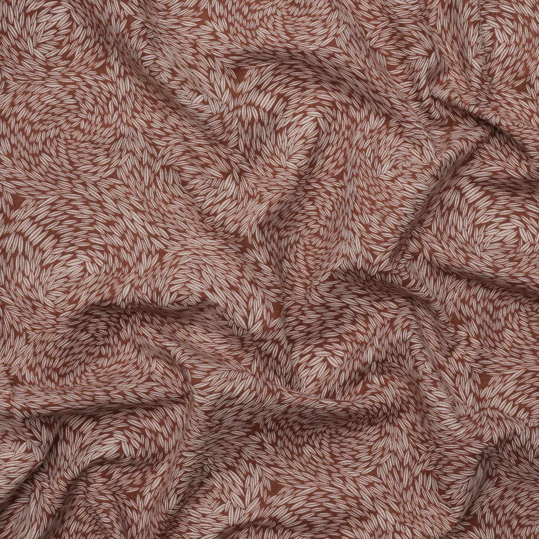 Figo - Cotton Linen - Rhythm & Leaves - Wheat - Ochre