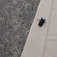 Figo - Cotton Linen - Rhythm & Leaves - Wheat - Black