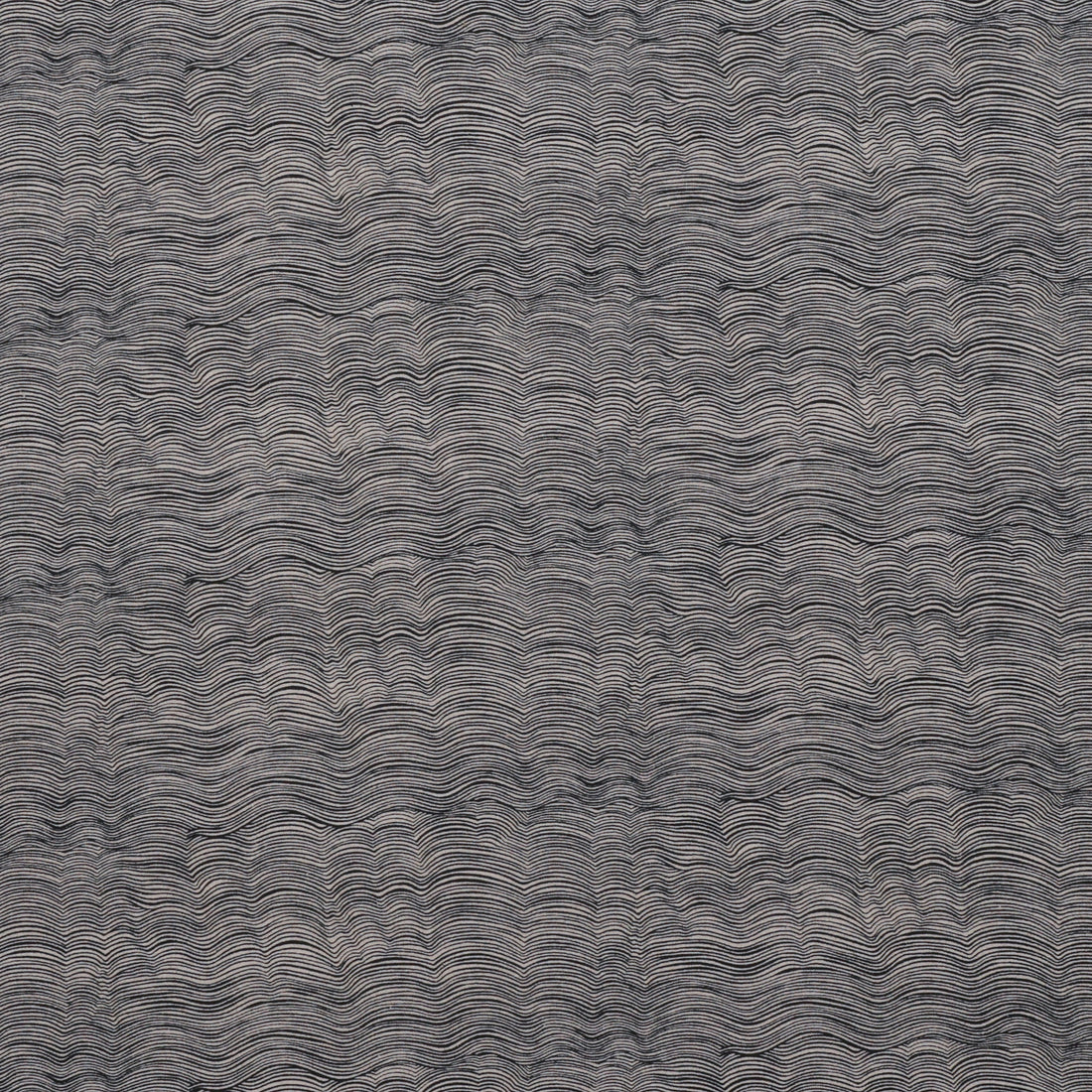 Figo - Cotton Linen - Rhythm & Leaves - Hills - Black