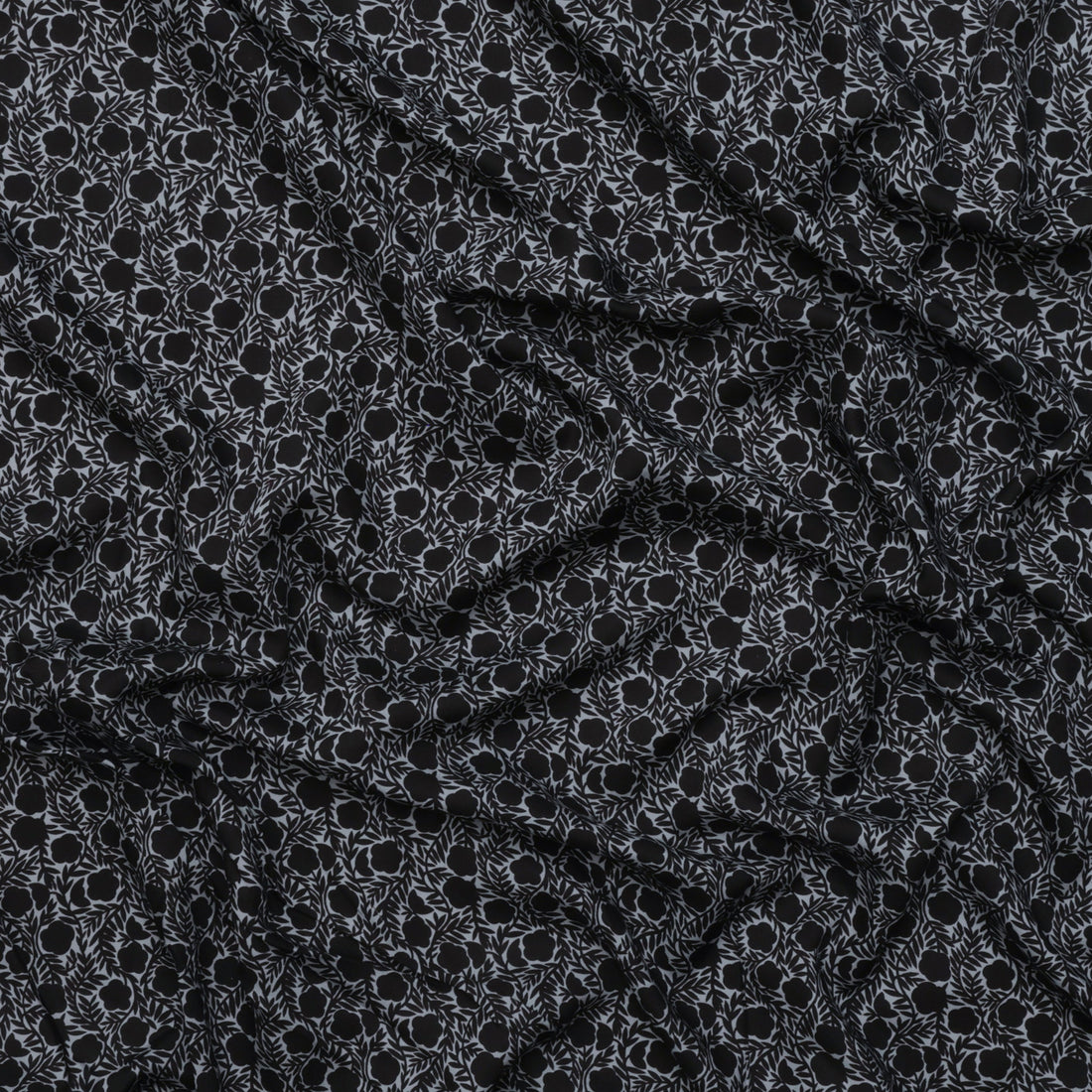 Figo - Rayon - Rhythm & Leaves - Chain Floral - Black