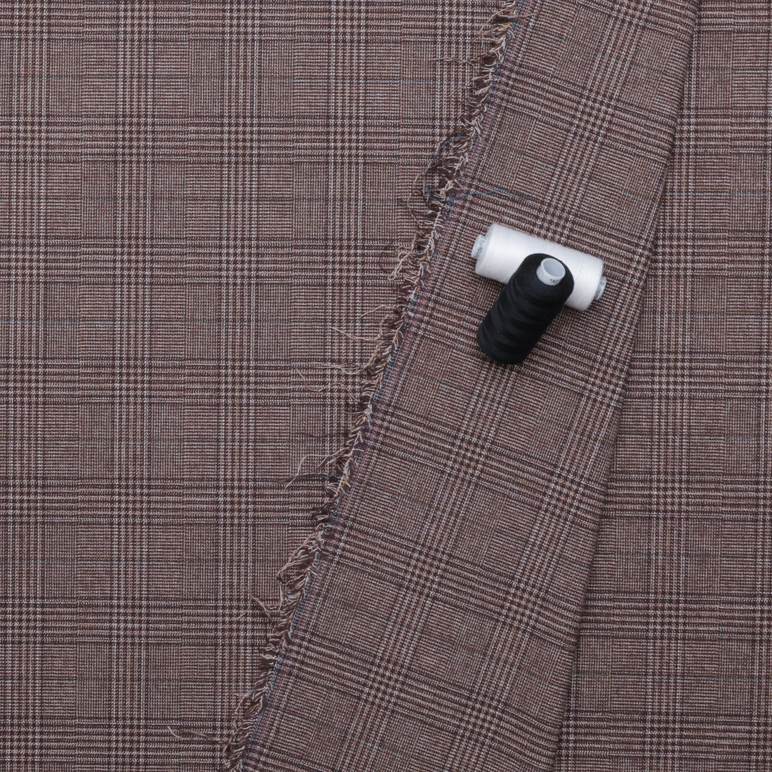 Poly Blend - Brody - Check Suiting - Mocha