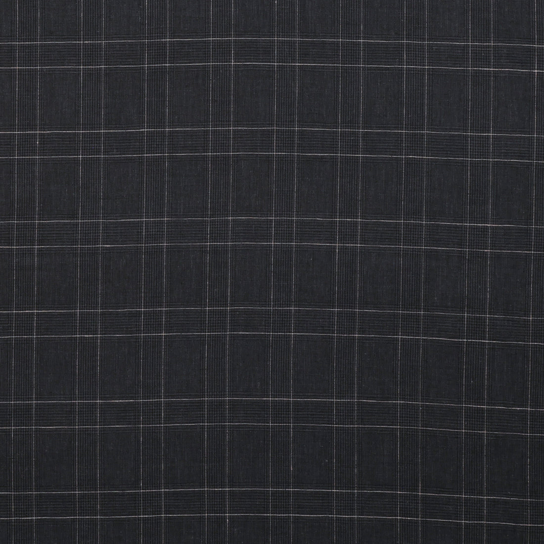 Linen Blend - Utopia - Plaid - Black