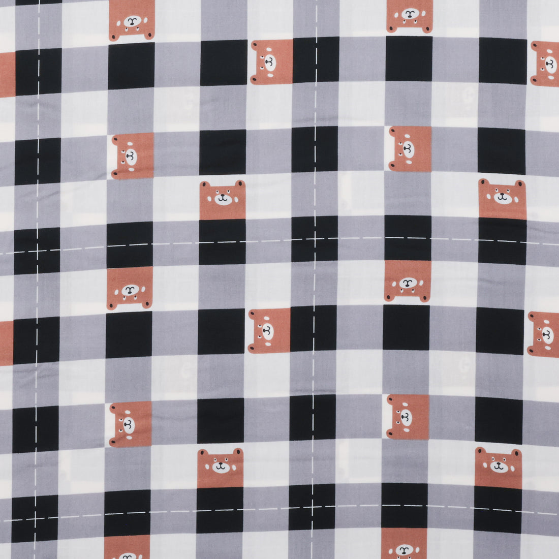 Katia - Cotton - Poplin - Country Vichy Bear