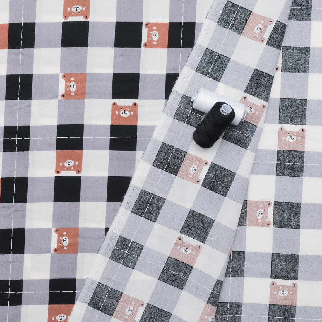 Katia - Cotton - Poplin - Country Vichy Bear