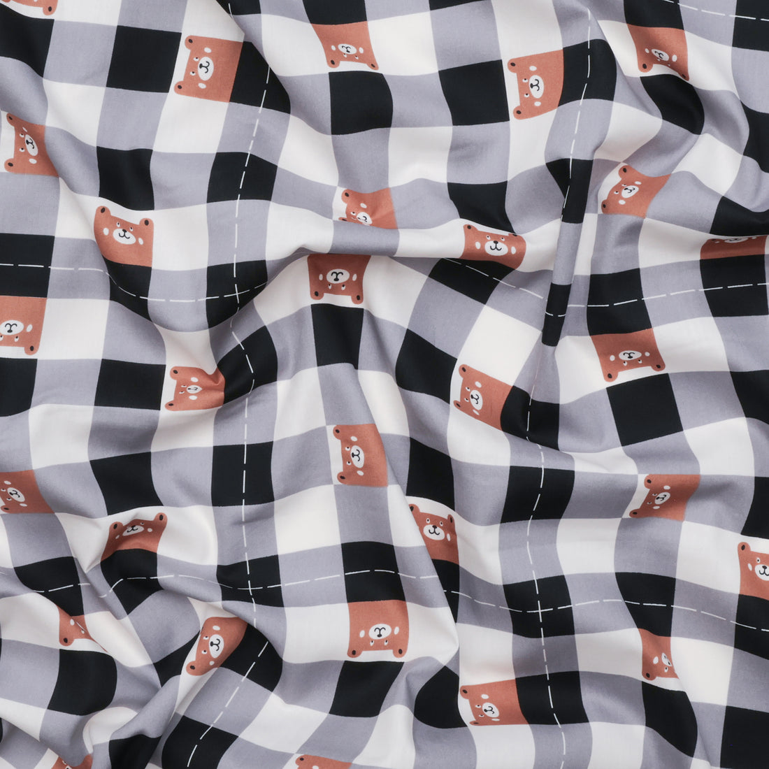 Katia - Cotton - Poplin - Country Vichy Bear