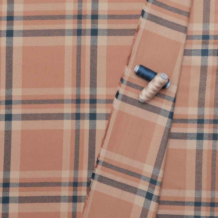Cotton - Mammoth Flannel - Plaid - Camel