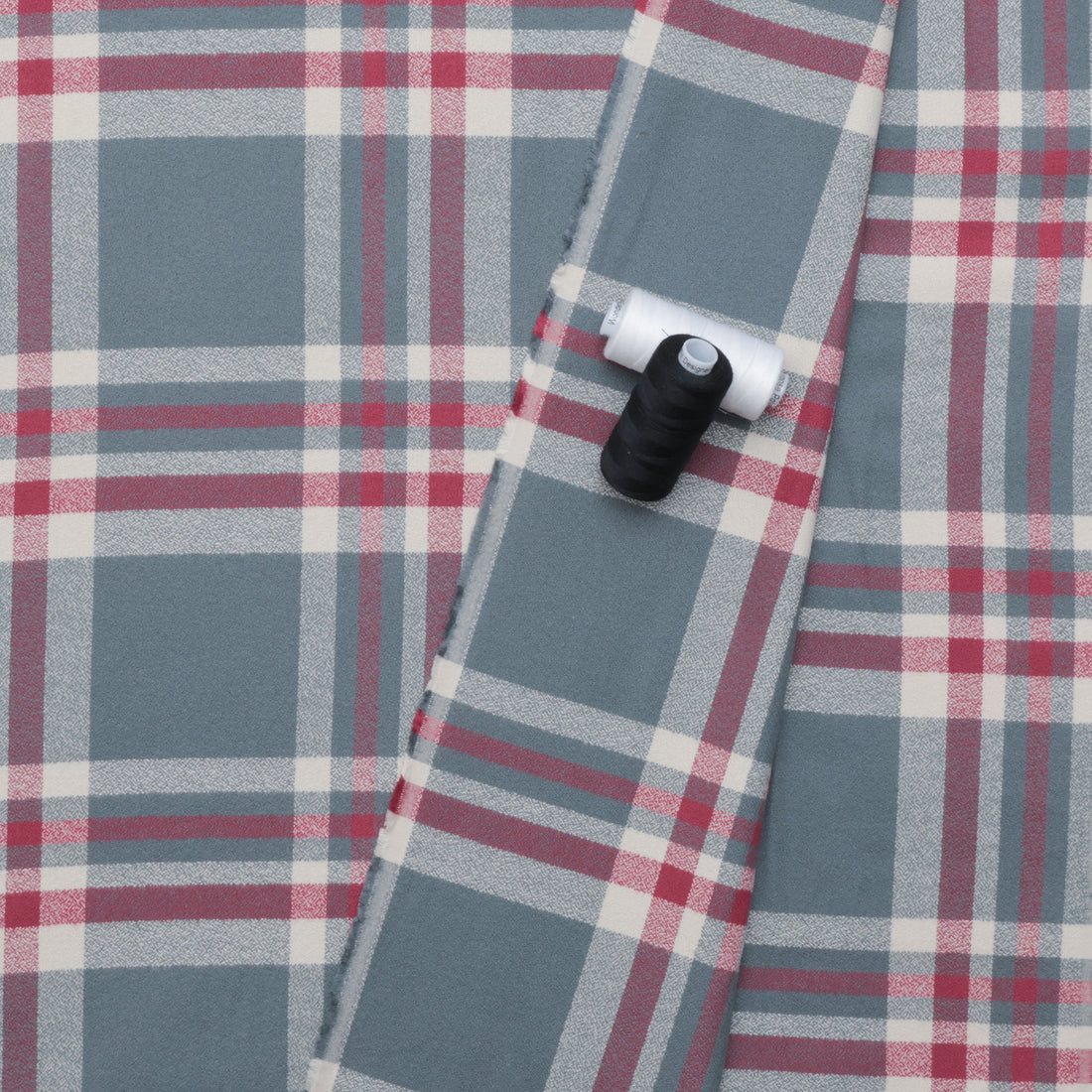 Cotton - Mammoth Flannel - Plaid - Dolphin