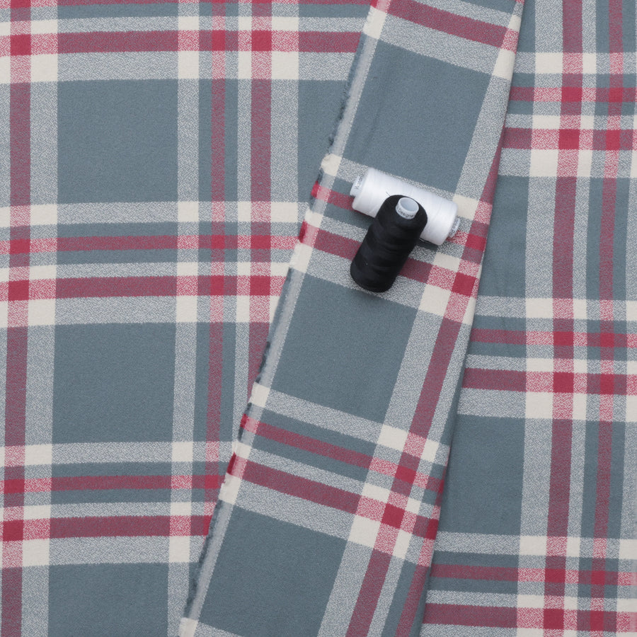 Cotton - Mammoth Flannel - Plaid - Dolphin