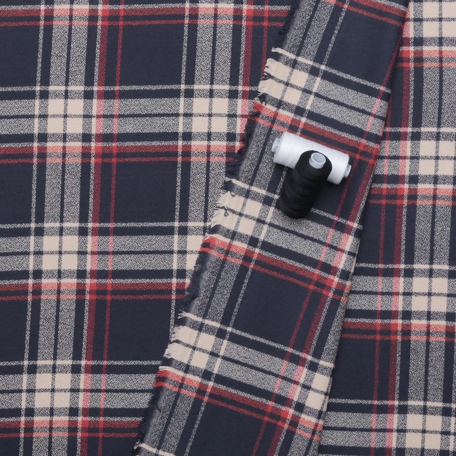 Cotton - Mammoth Flannel - Plaid - Nautical