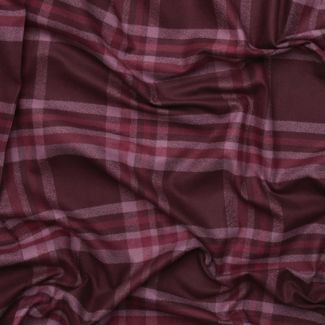 Cotton - Mammoth Flannel - Plaid - Aubergine
