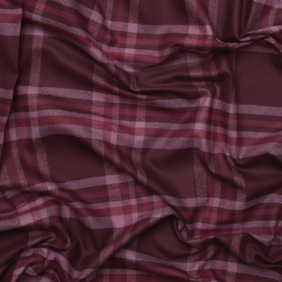 Cotton - Mammoth Flannel - Plaid - Aubergine