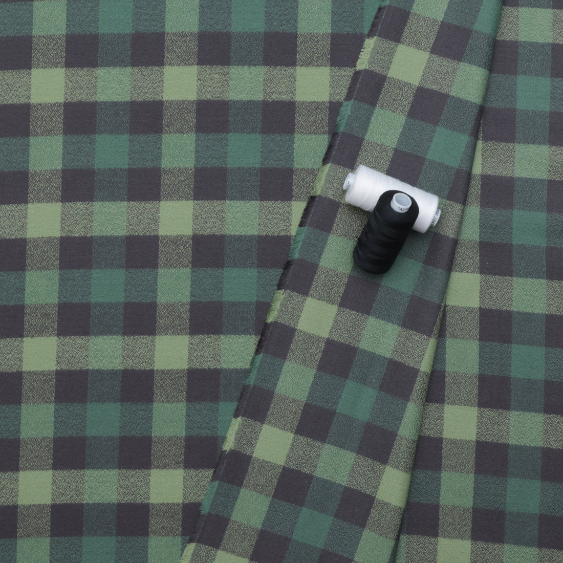 Cotton - Mammoth Flannel - Plaid - Sage