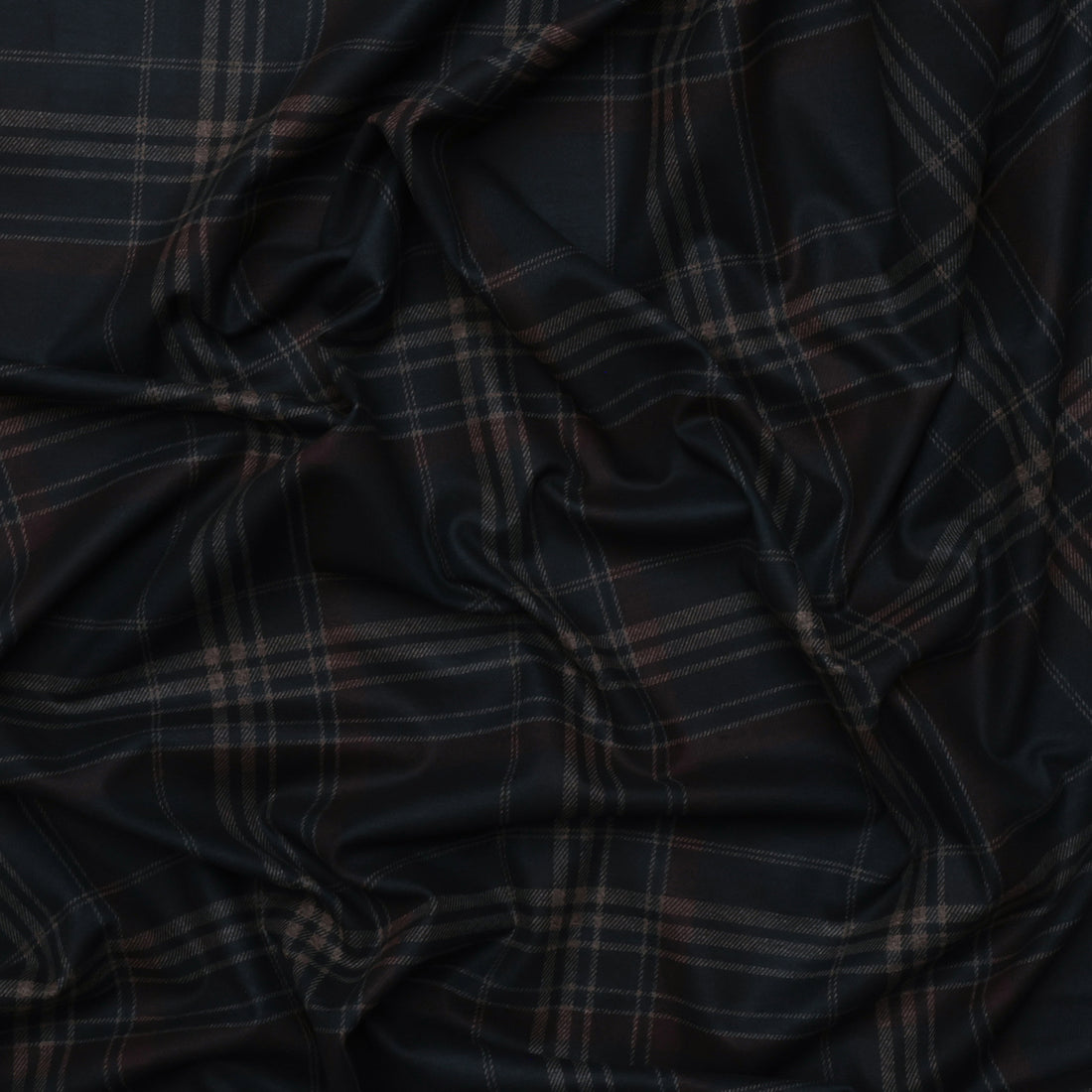 Poly Blend - Ponte De Roma - Plaid - Navy