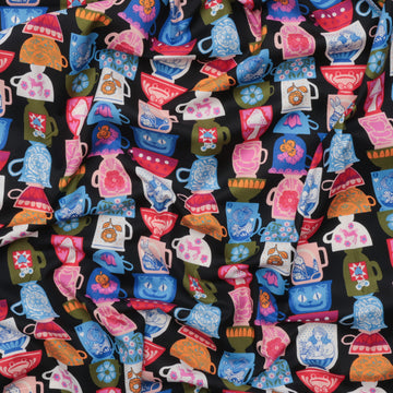 Ruby Star - Cotton - Hello Alice - Tea Party - Black