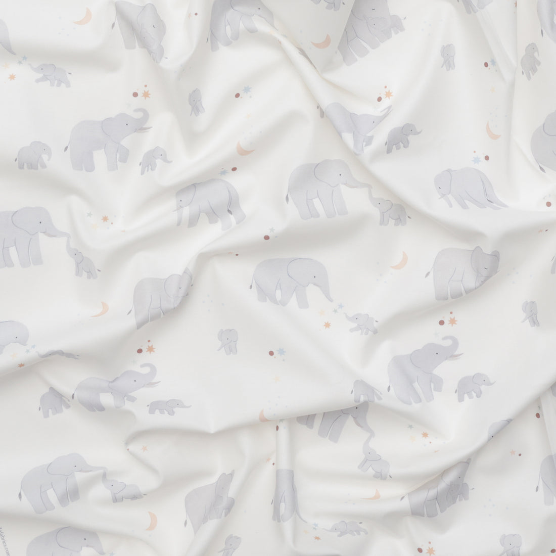 Moda - Cotton - To The Moon And Back - Elephant Baby - Dove