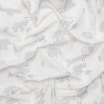 Moda - Cotton - To The Moon And Back - Elephant Baby - Dove
