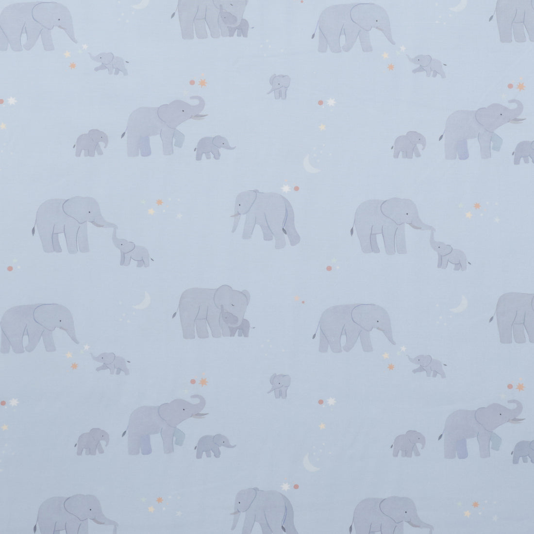 Moda - Cotton - To The Moon And Back - Elephant Baby - Sky