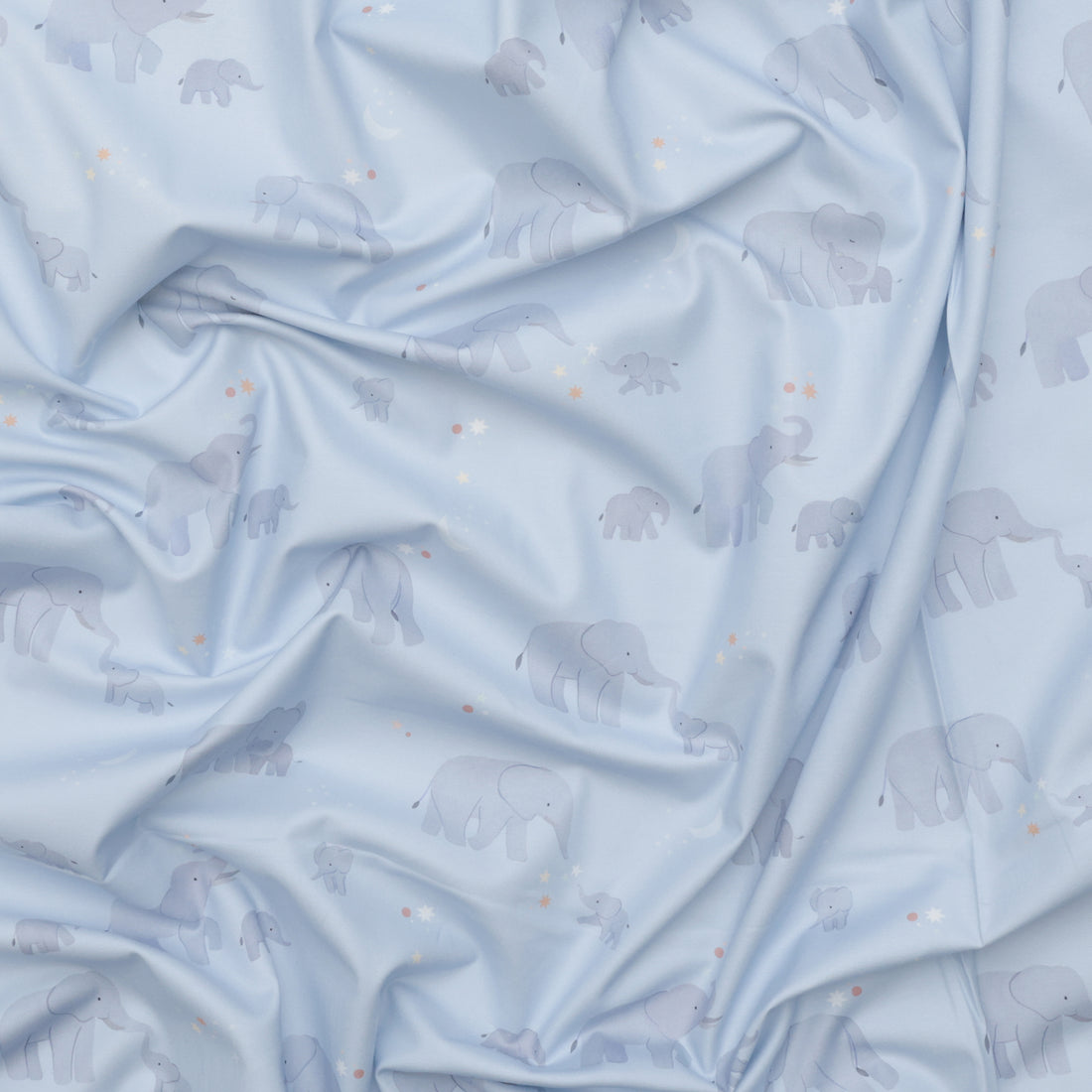 Moda - Cotton - To The Moon And Back - Elephant Baby - Sky