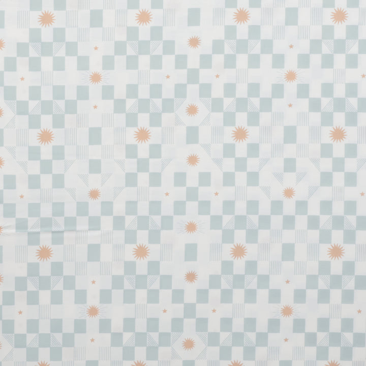 Moda - Cotton - To The Moon And Back - Stars and Blocks - Grass