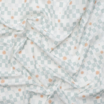 Moda - Cotton - To The Moon And Back - Stars and Blocks - Grass