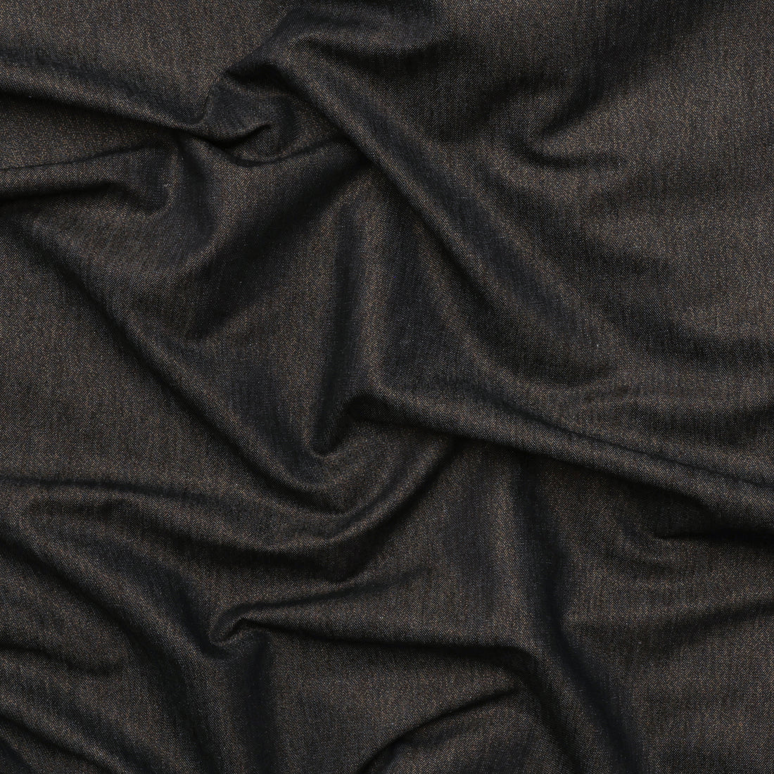 Cotton - Metallic Denim - Black Gold