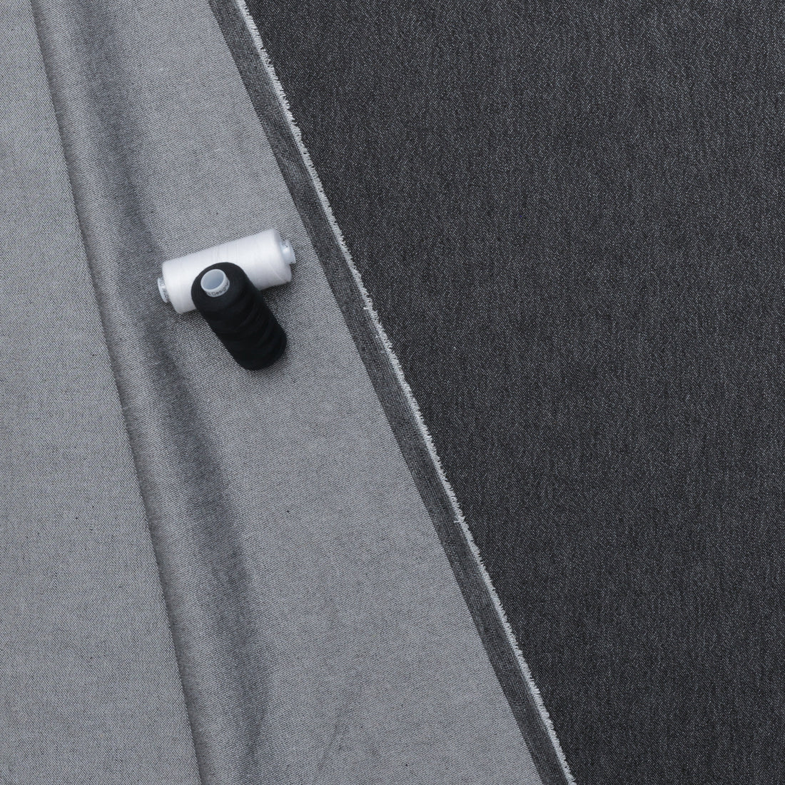 Cotton - Metallic Denim - Black Silver