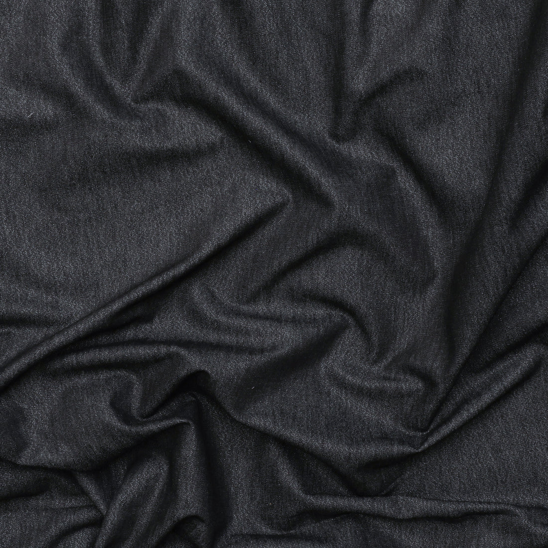 Cotton - Metallic Denim - Black Silver