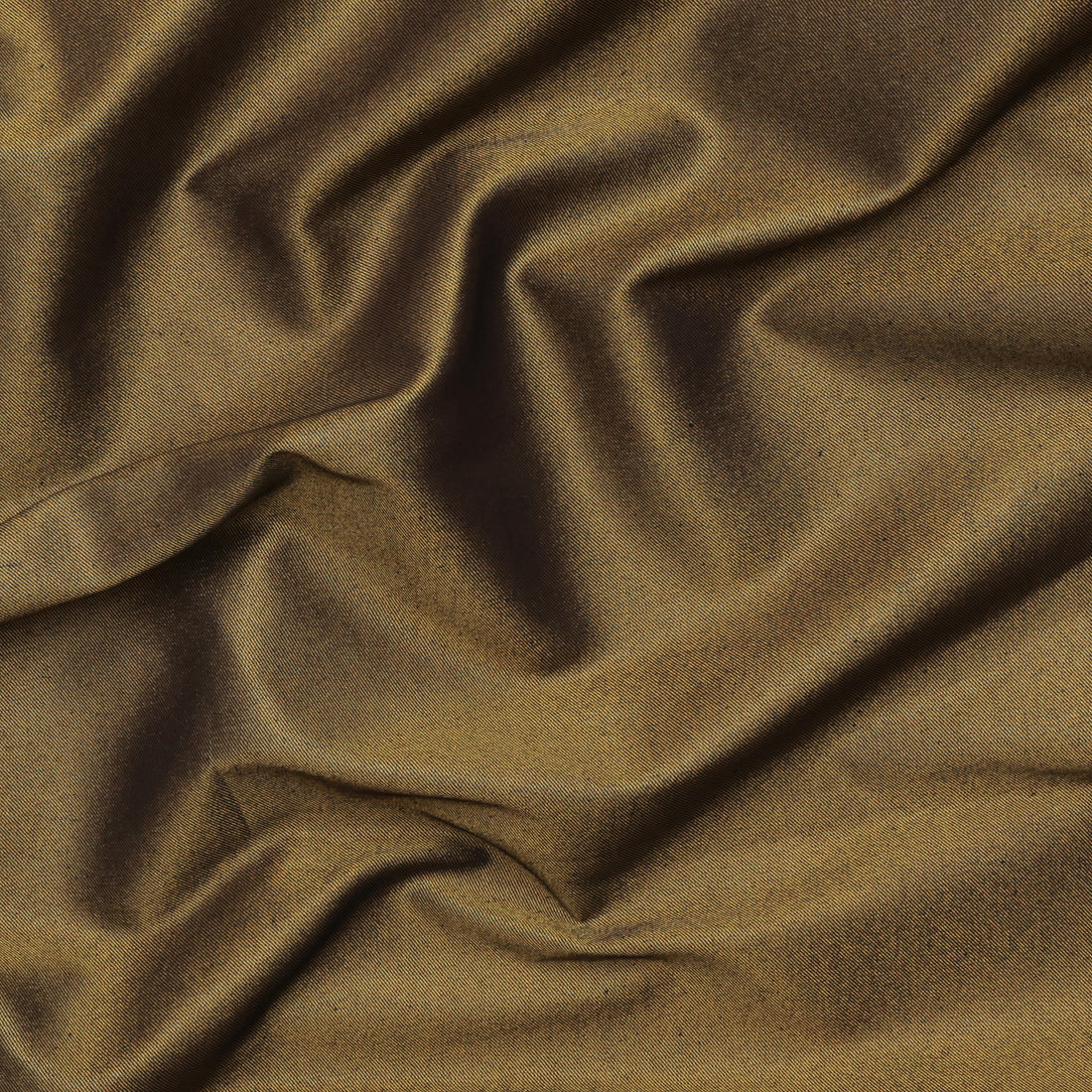Cotton Blend - Metallic Denim - Black Gold