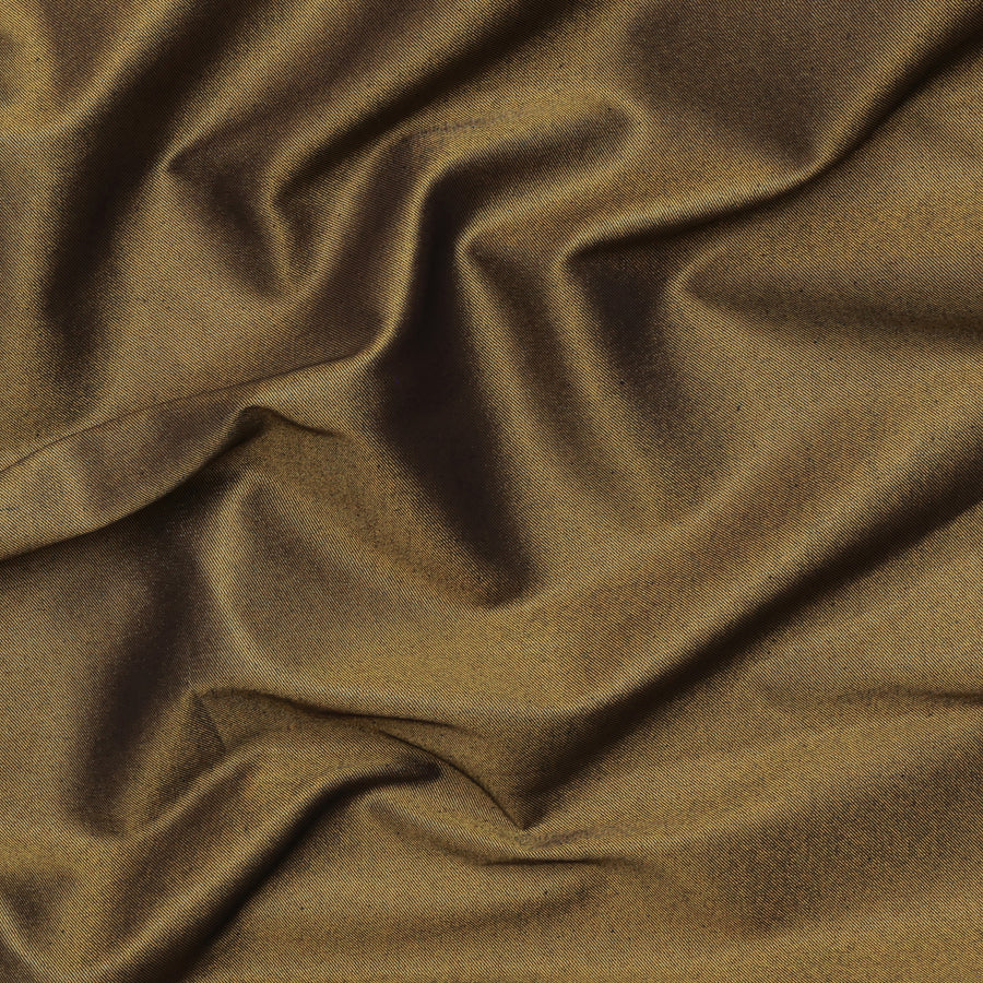 Cotton Blend - Metallic Denim - Black Gold