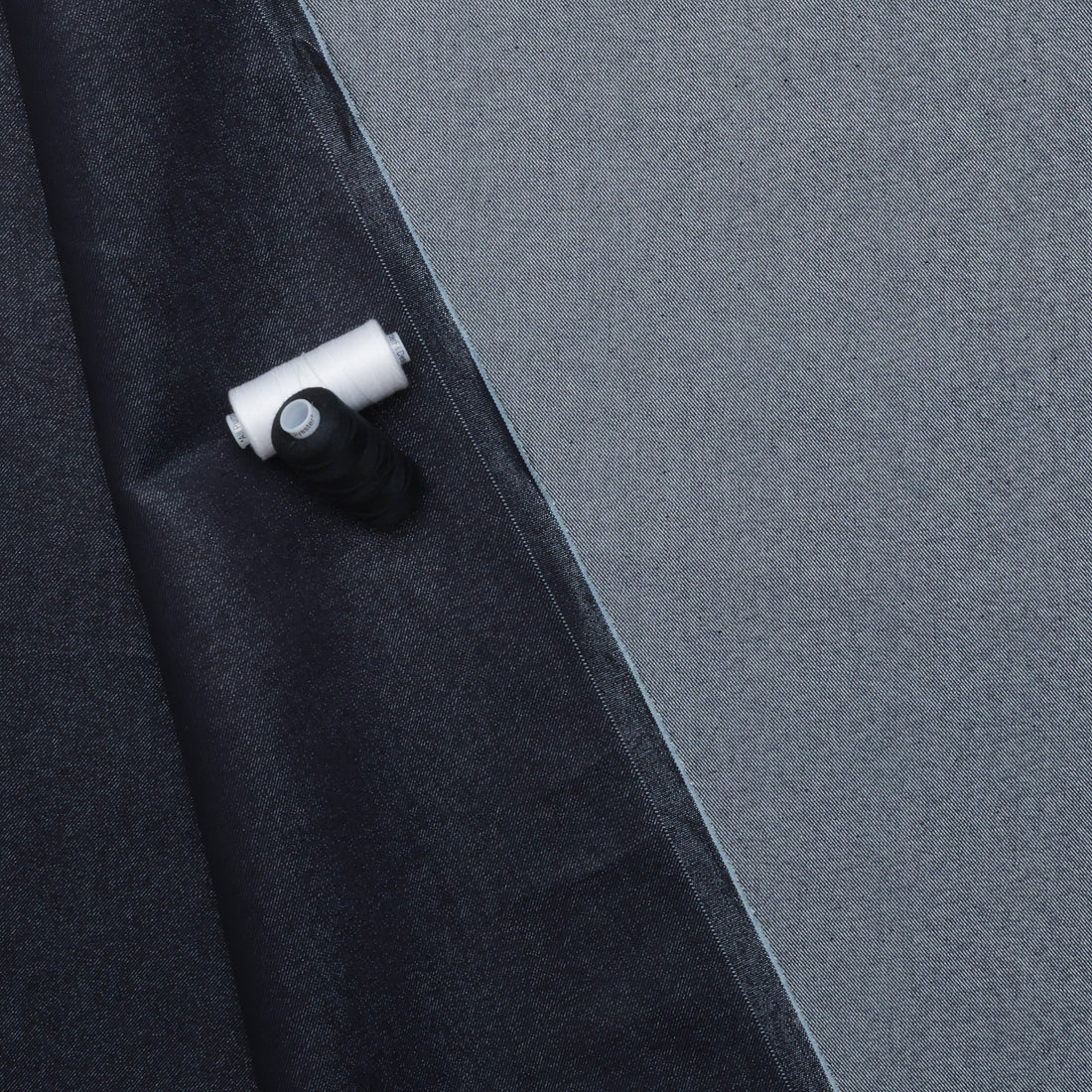 Cotton Blend - Metallic Denim - Blue Silver