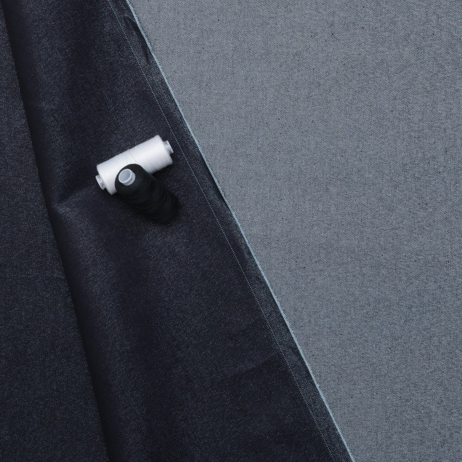 Cotton Blend - Metallic Denim - Blue Silver