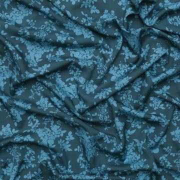 Figo - Rayon - Rosa - Leaves - Teal