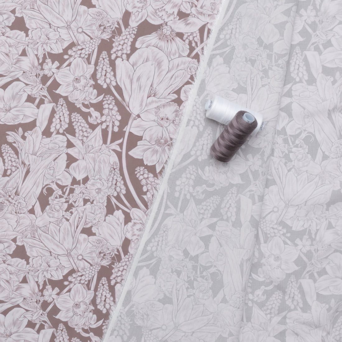 Figo - Rayon - Rosa - Garden - Taupe