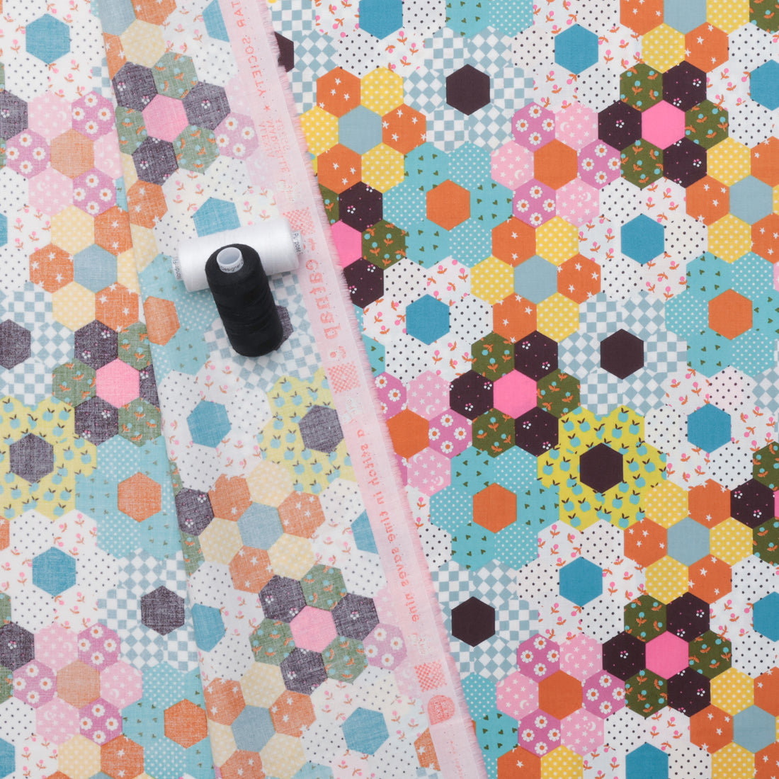 Ruby Star - Cotton - Catnap - Flower Garden - Turquoise