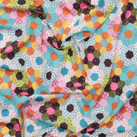 Ruby Star - Cotton - Catnap - Flower Garden - Turquoise