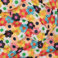 Ruby Star - Cotton - Catnap - Flower Garden - Warm Red