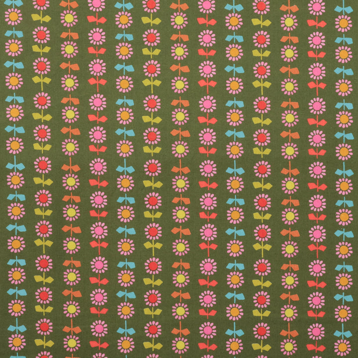 Ruby Star - Canvas - Catnap - Daisy Stripe - Sarah Green