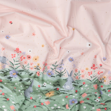 Rifle Paper Co - Cotton - Easter II - Spring Meadow - Pink Metallic