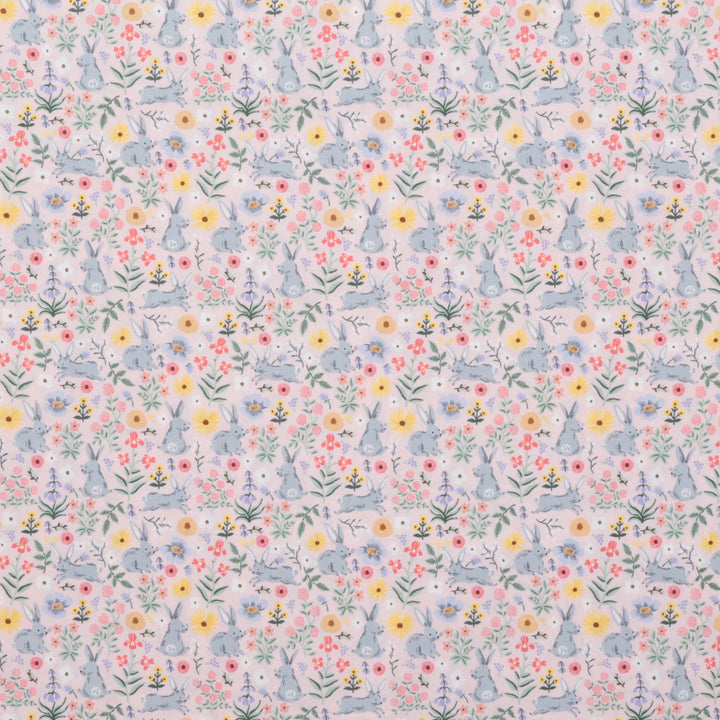 Rifle Paper Co - Cotton - Easter II - Bunny Floral - Pink