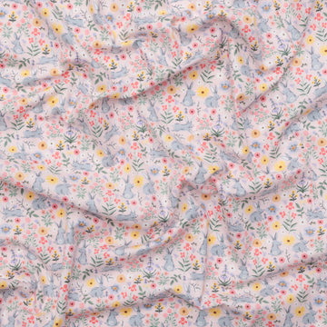 Rifle Paper Co - Cotton - Easter II - Bunny Floral - Pink