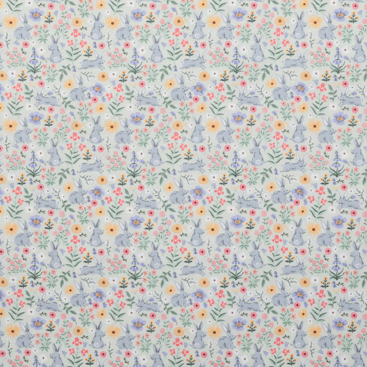 Rifle Paper Co - Cotton - Easter II - Bunny Floral - Green