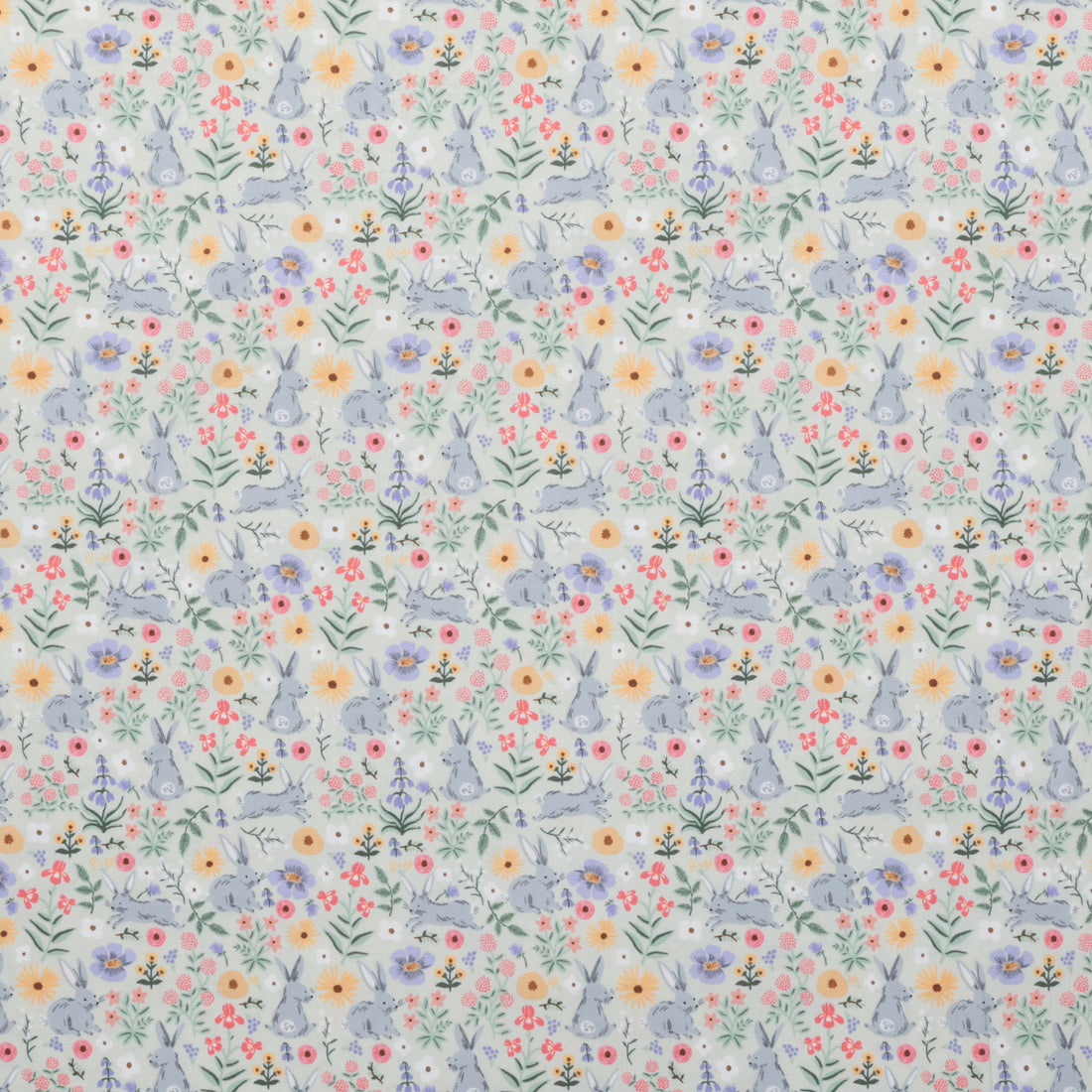 Rifle Paper Co - Cotton - Easter II - Bunny Floral - Green