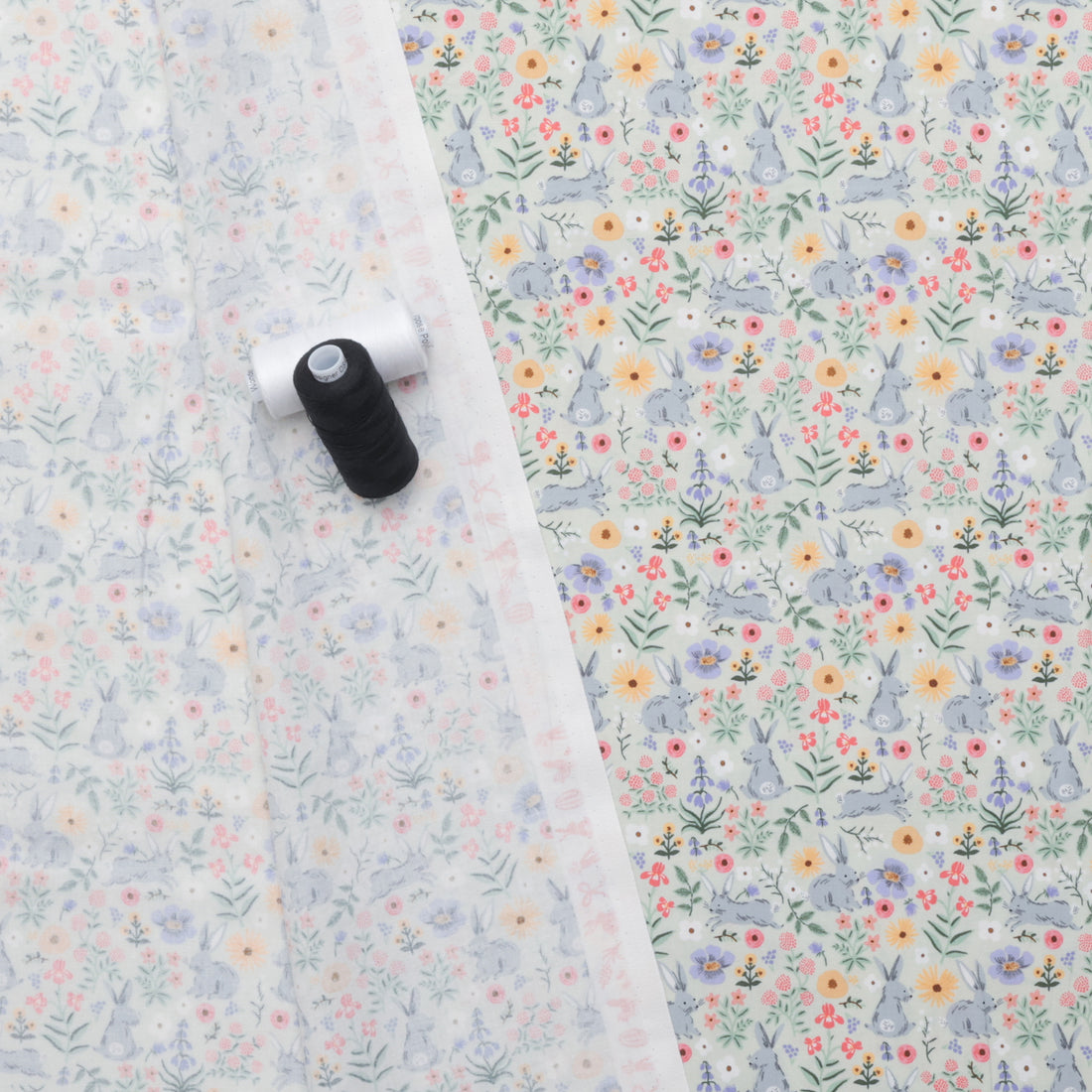 Rifle Paper Co - Cotton - Easter II - Bunny Floral - Green