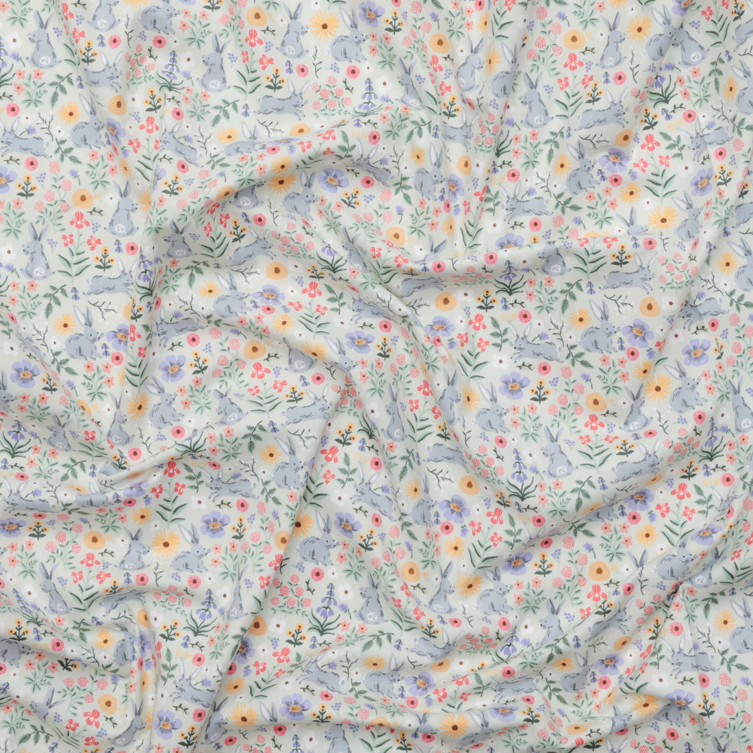 Rifle Paper Co - Cotton - Easter II - Bunny Floral - Green