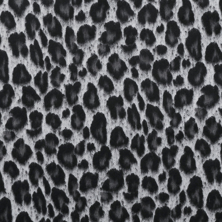 Wool Blend - Italian Coating - Cheetah - Black Grey