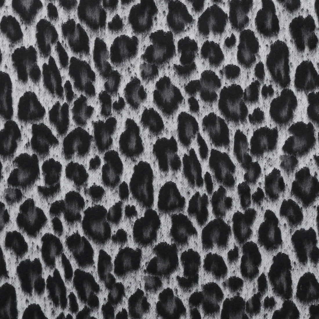 Wool Blend - Italian Coating - Cheetah - Black Grey