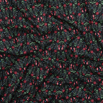 Maria Matos - Cotton - Nocturnal Creatures - Victorian Garden - Black