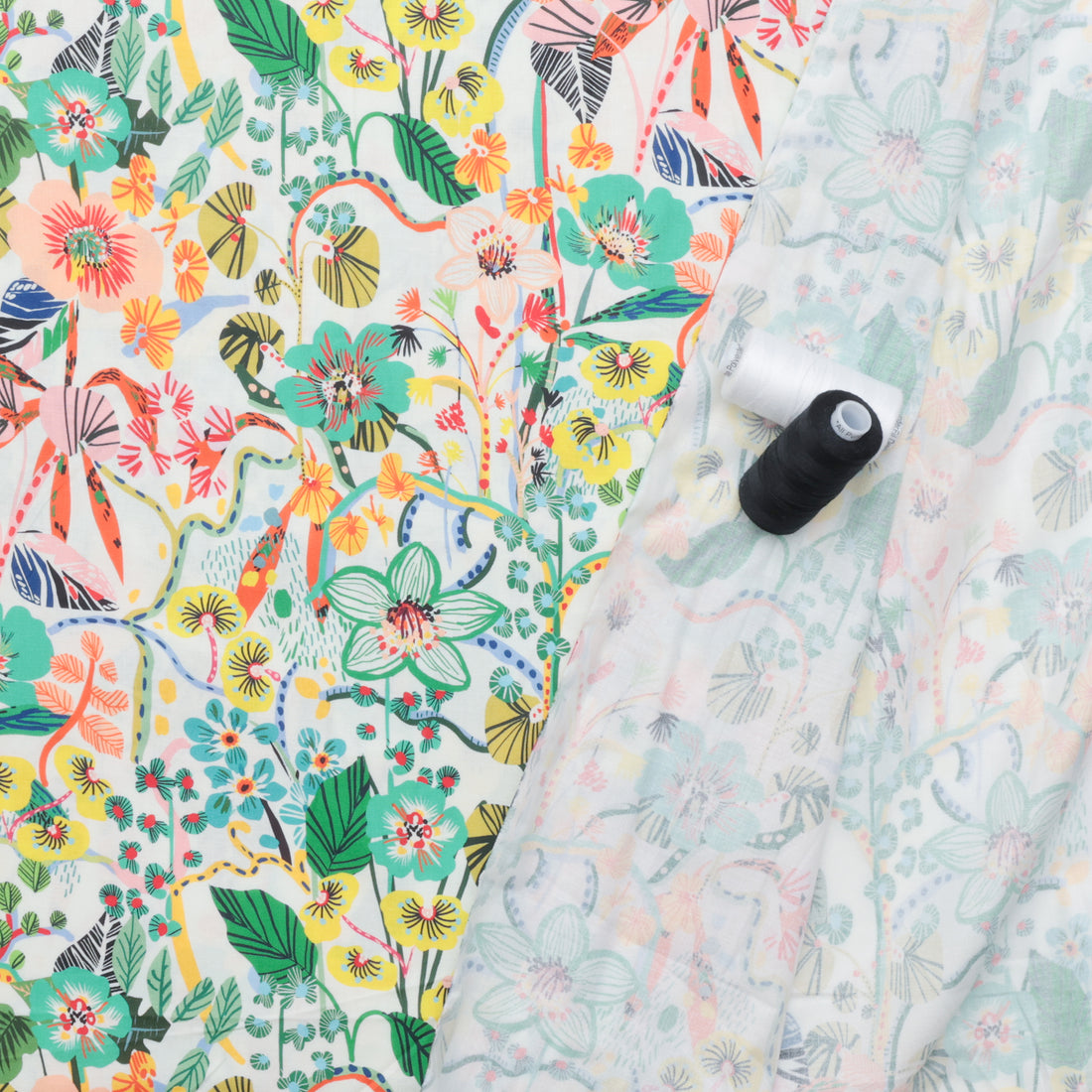 Kitty McCall - Cotton - Vibrant Botanica - A Thousand Flowers - Citrus