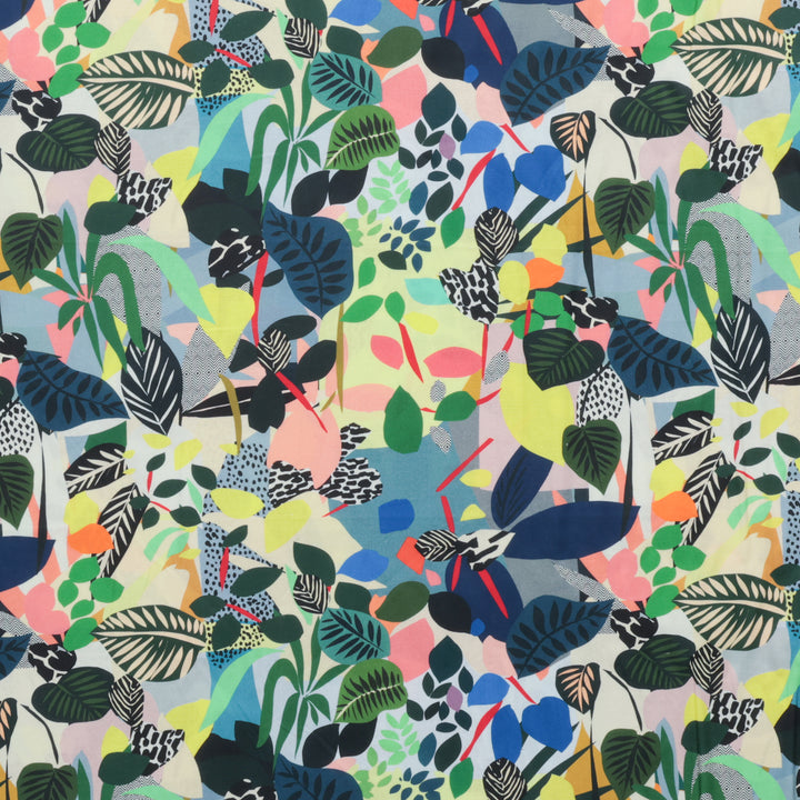 Kitty McCall - Cotton - Vibrant Botanica - Jungle Leaves - Earthy